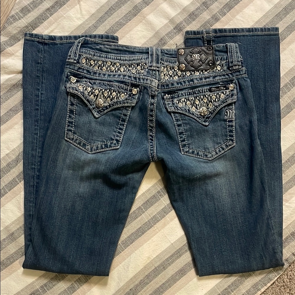 Blue Denim Women's Jeans - Picture 2 of 4